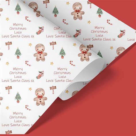 personalised gift wrap christmas